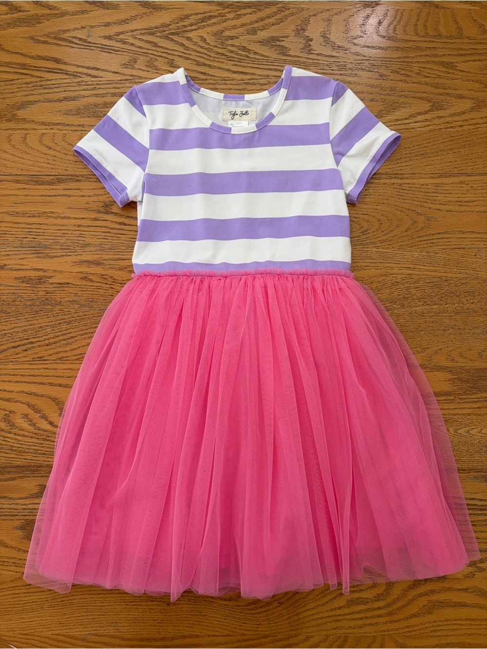 Taylor Joelle Disney Inspired Doc McStuffins Girls Striped Tulle Dress 10
